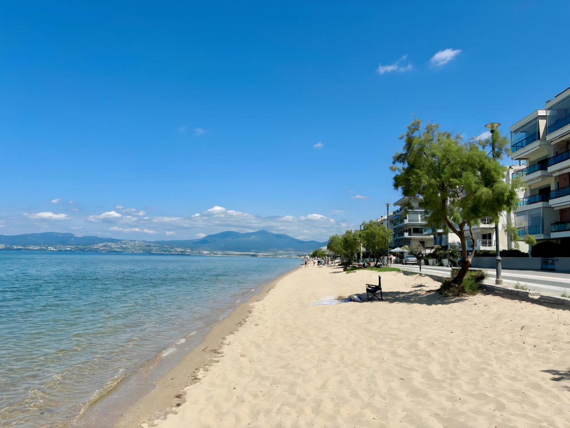 Nouri Schoene Wohnung In Direkter Strandnaehe, Schnelles Internet, Freies Parken, Nahe Flughafen Peraía 외부 사진